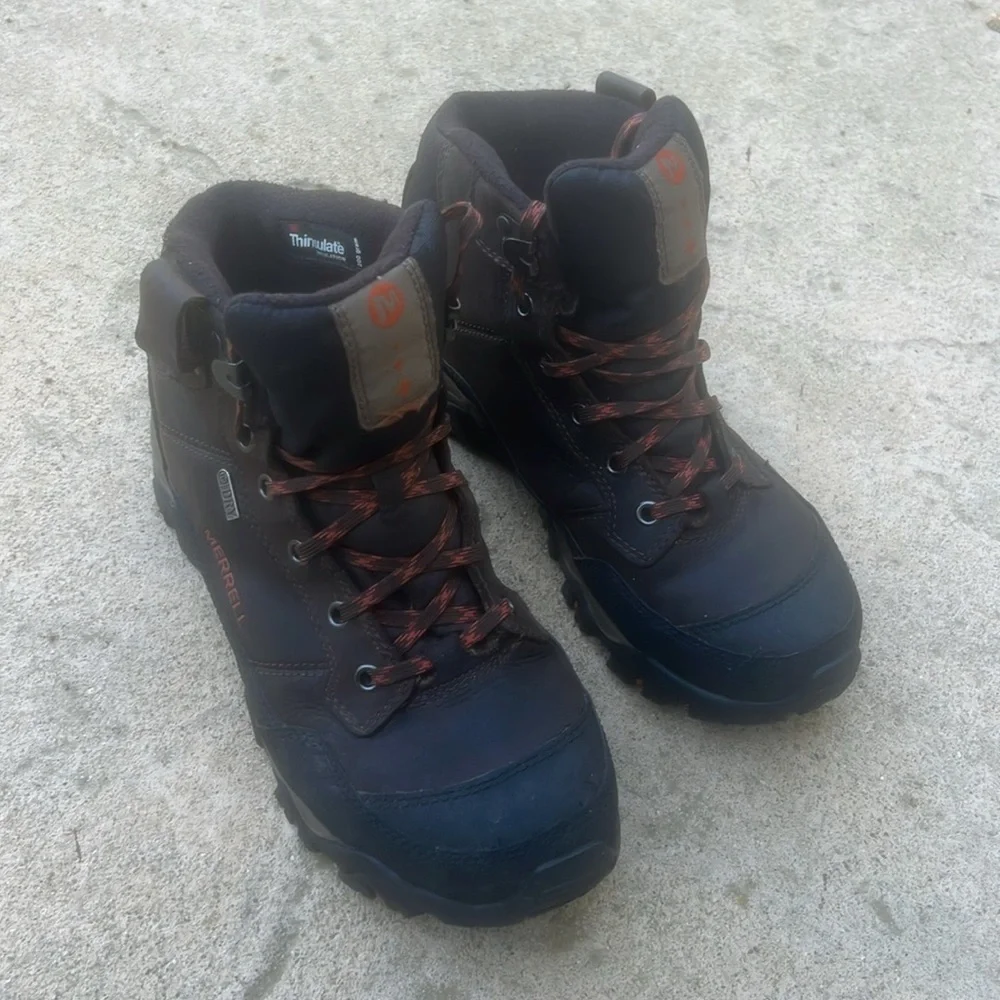 Merrell Polarand Rove Waterproof Men's Brown/Black Hiking Boots Size 8